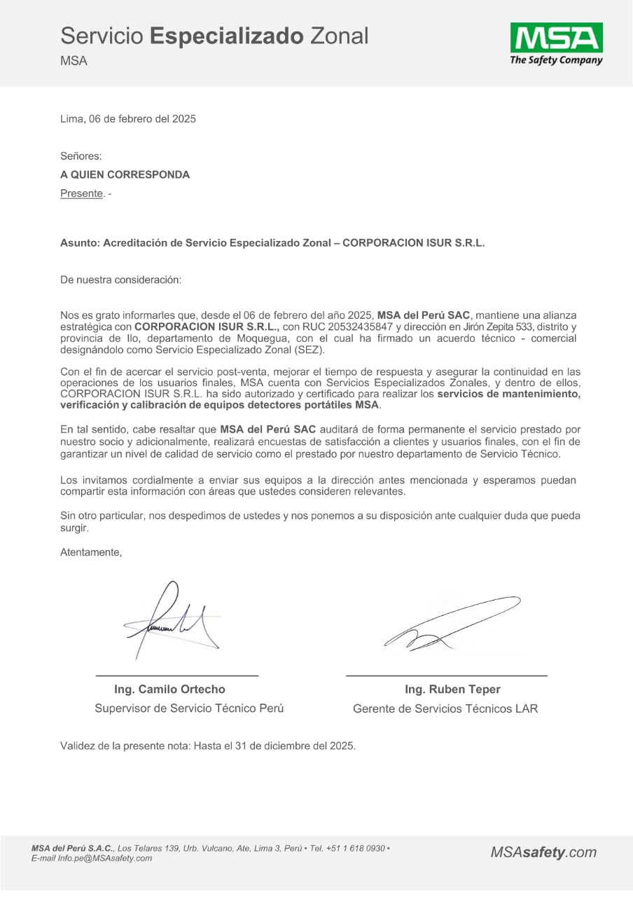 SERVICIO ESPECIALIZADO ZONAL MSA - SEZ